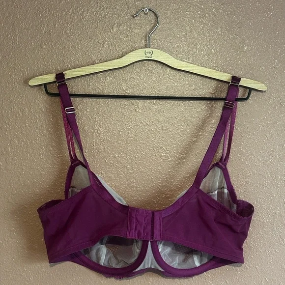 Cacique Lace Underwire Bra in Rich Purple - Picture 2 of 3